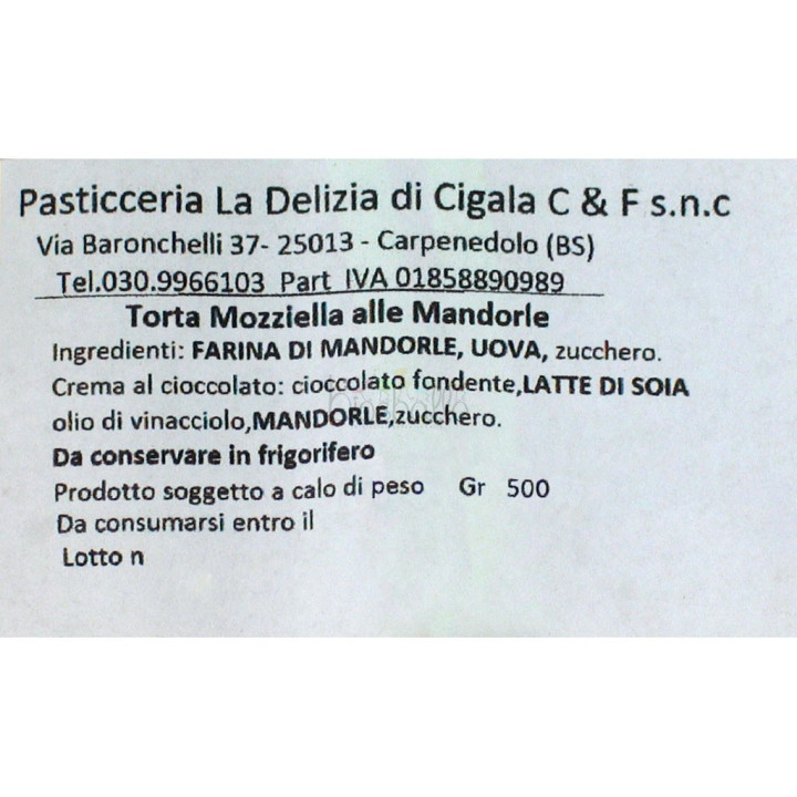 Torta Mozziella di mandorle 450g