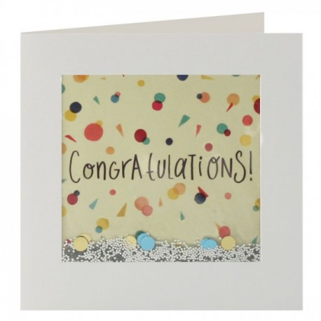 Biglietto d'Auguri con brillantini - Congratulazioni!