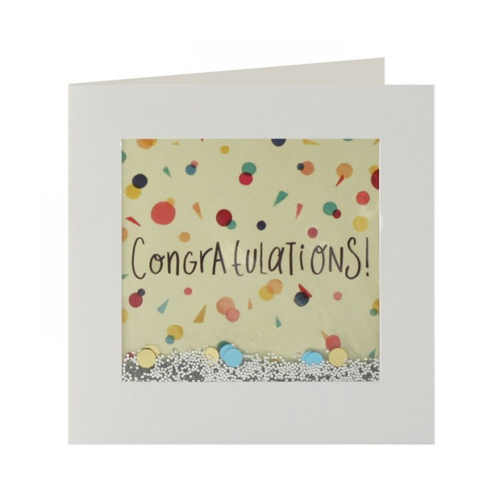 Biglietto d'Auguri con brillantini - Congratulazioni!
