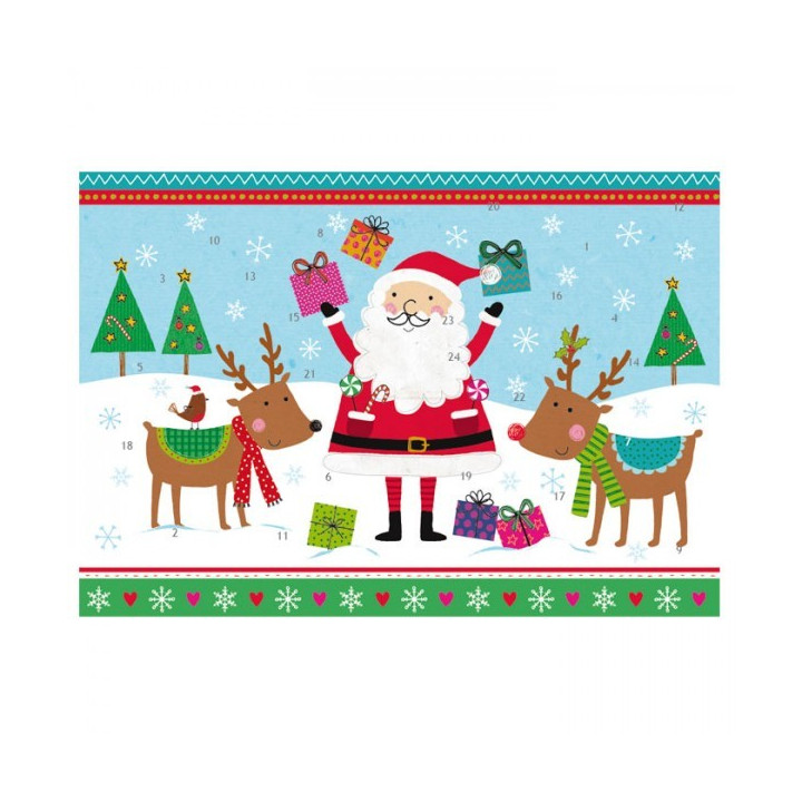 Calendario dell'Avvento - Babbo Natale e le renne