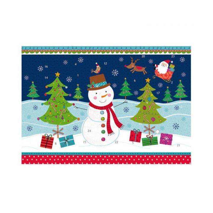 Calendario dell'Avvento - pupazzo di neve