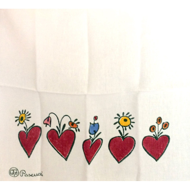 Tovaglietta Canovaccio 100% lino Cuori Pascucci 65x65