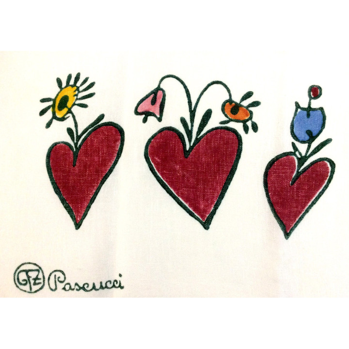 Tovaglietta Canovaccio 100% lino Cuori Pascucci 65x65