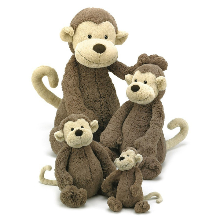 Scimmia Bashful Monkey Medium Peluche Jellycat 31x12x9cm
