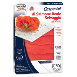 Carpaccio di Salmone Reale crudo 100g