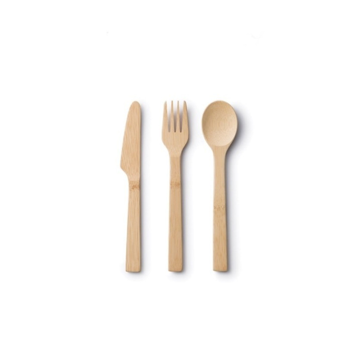 Set di utensili da viaggio con custodia in cotone biologico