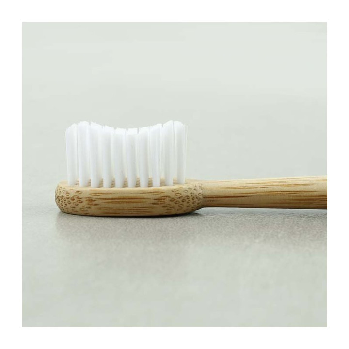 Spazzolino denti medio - setole olio di ricino - oliva