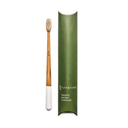 Spazzolino denti medio - setole olio di ricino - oliva