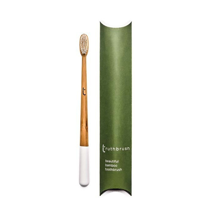 Spazzolino denti medio - setole olio di ricino - oliva