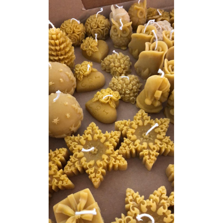 Candela Babbo Natale 100% cera d'api