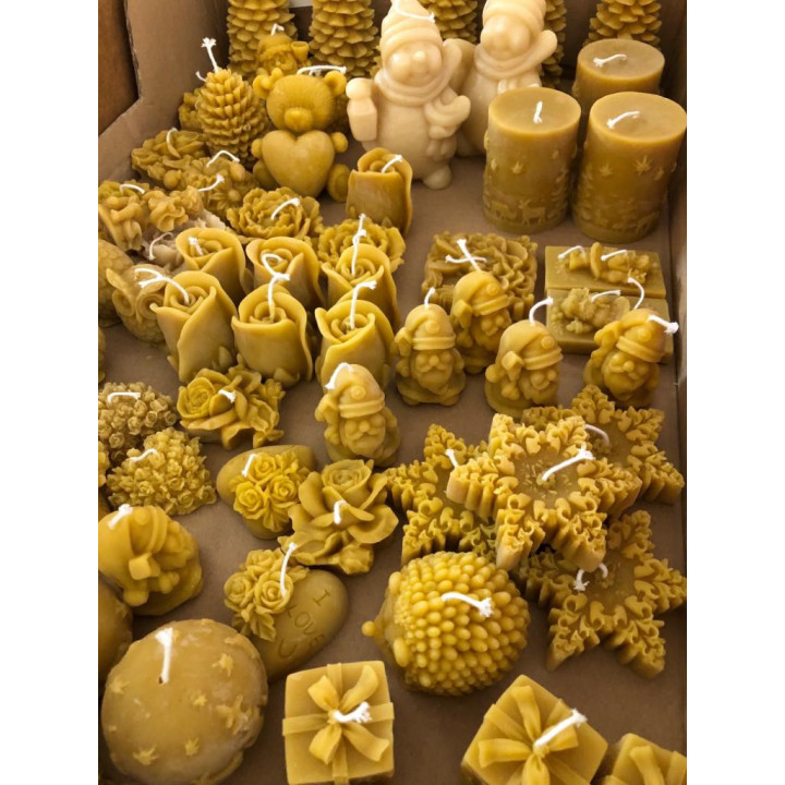 Candela Babbo Natale 100% cera d'api