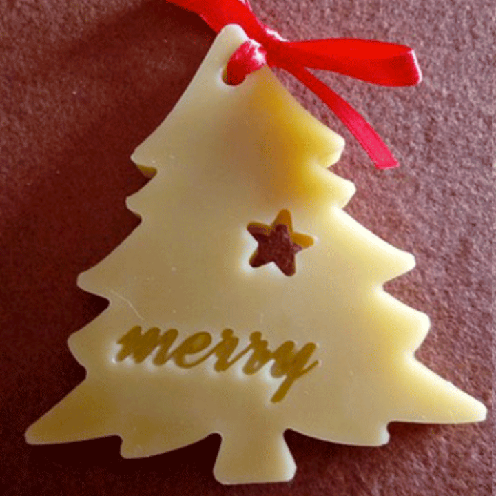 Candela Babbo Natale 100% cera d'api