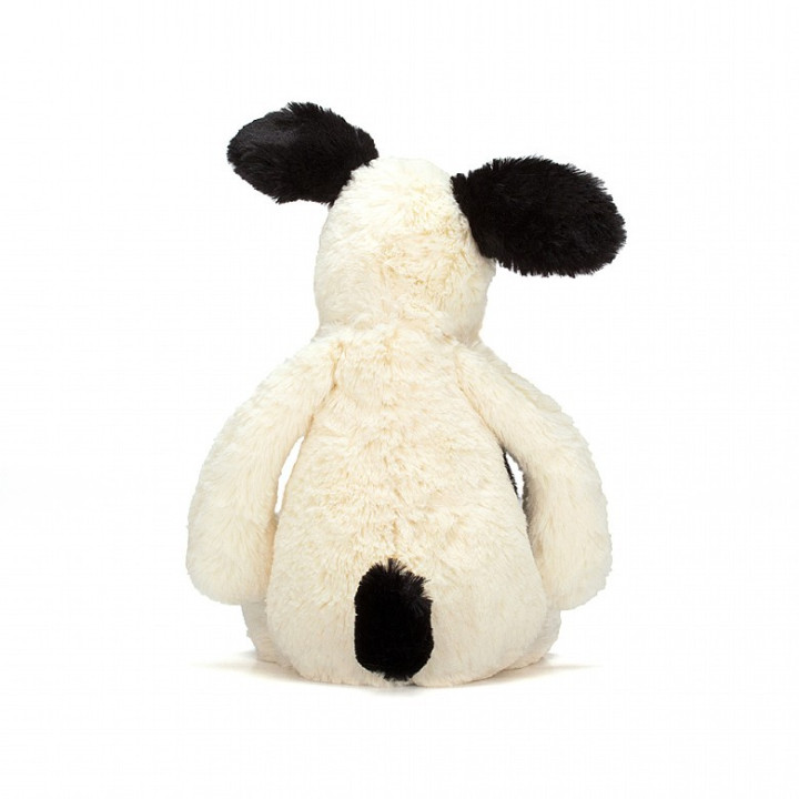 Bashful Black & Cream Puppy Peluche Jellycat 18x9x8cm