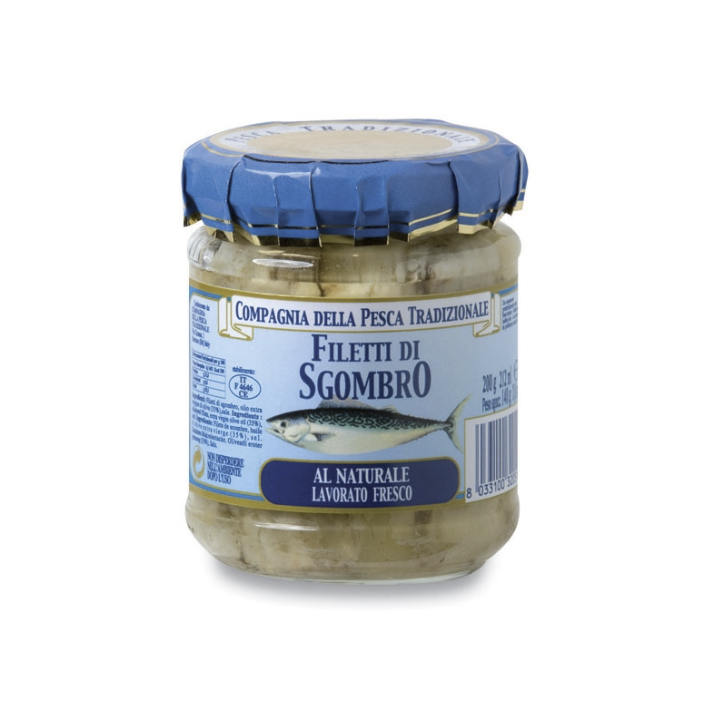 Filetti di Sgombro all'olio di oliva biologico 200g