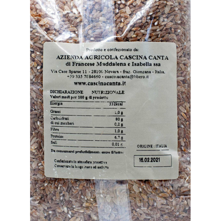 Riso Rosso Sant'Eusebio semilavorato 1kg