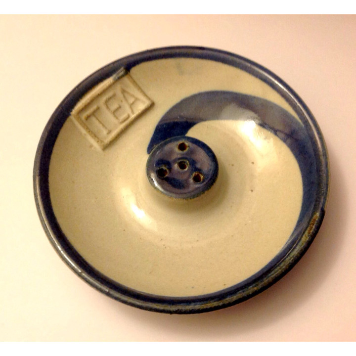Piattino Porta incenso in ceramica smaltata