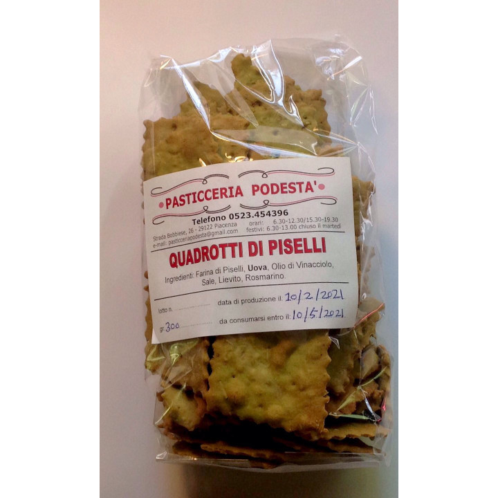 Quadrotti di Piselli al rosmarino 300g