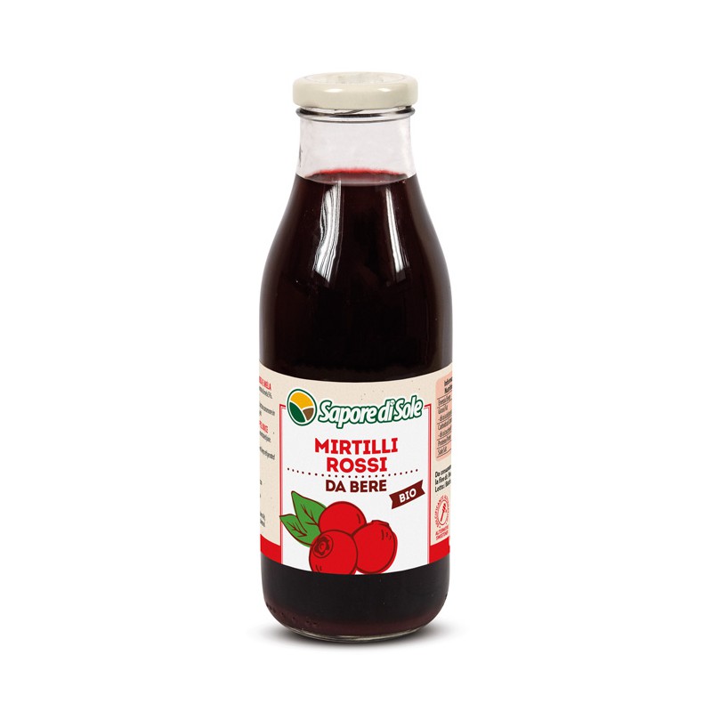Succo puro di Mirtillo Rosso senza zuccheri 500ml