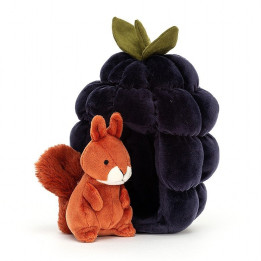 Scoiattolo con mora peluche 18cm