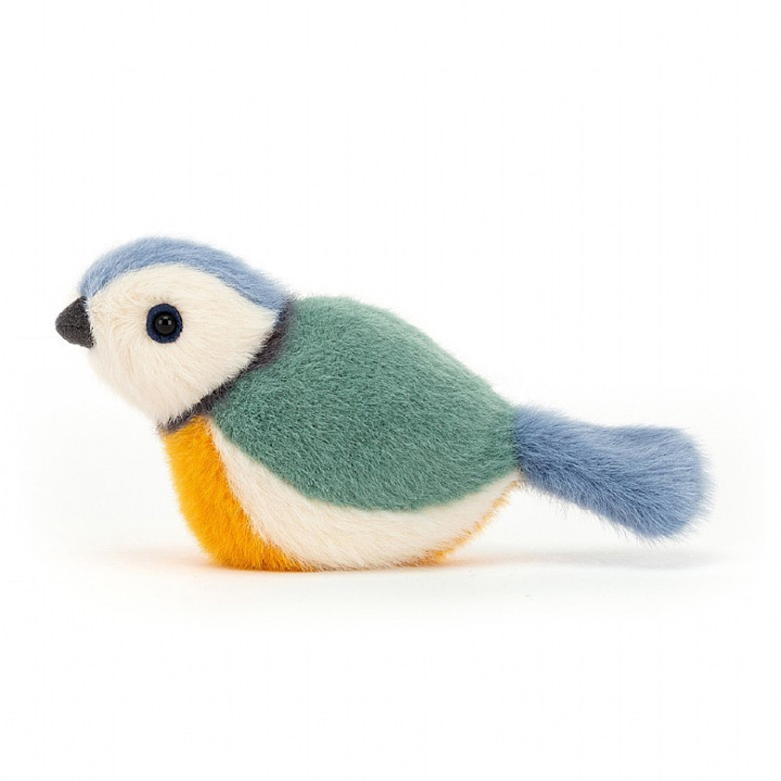 Uccellino cinciallegra peluche 10cm