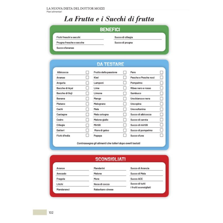 libro "La NUOVA dieta del dr. Mozzi"