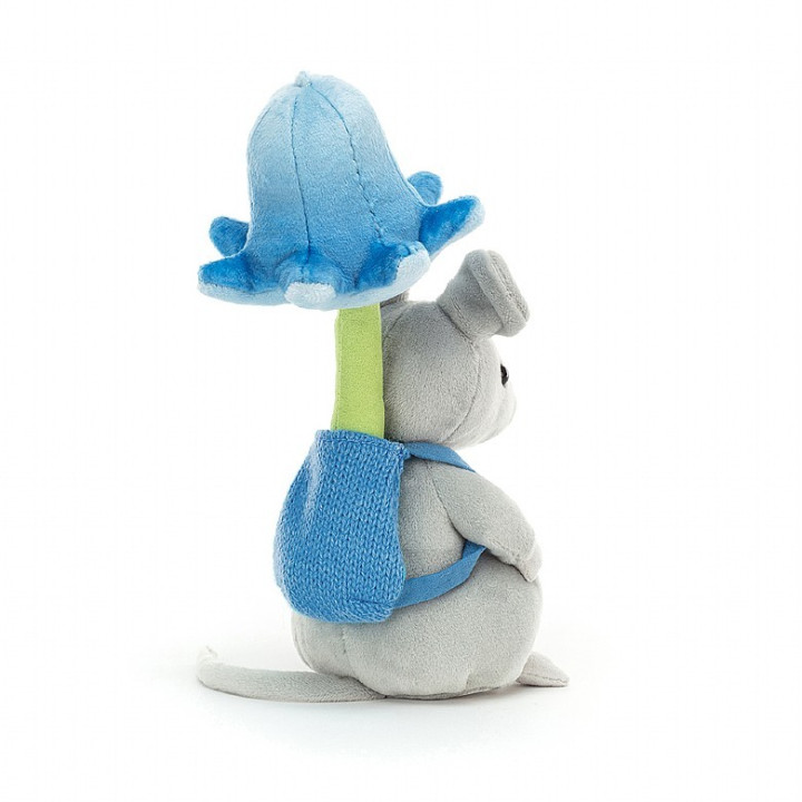 Topino raccoglitore di fiori peluche 22x9cm