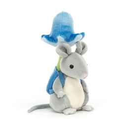 Topino raccoglitore di fiori peluche 22x9cm
