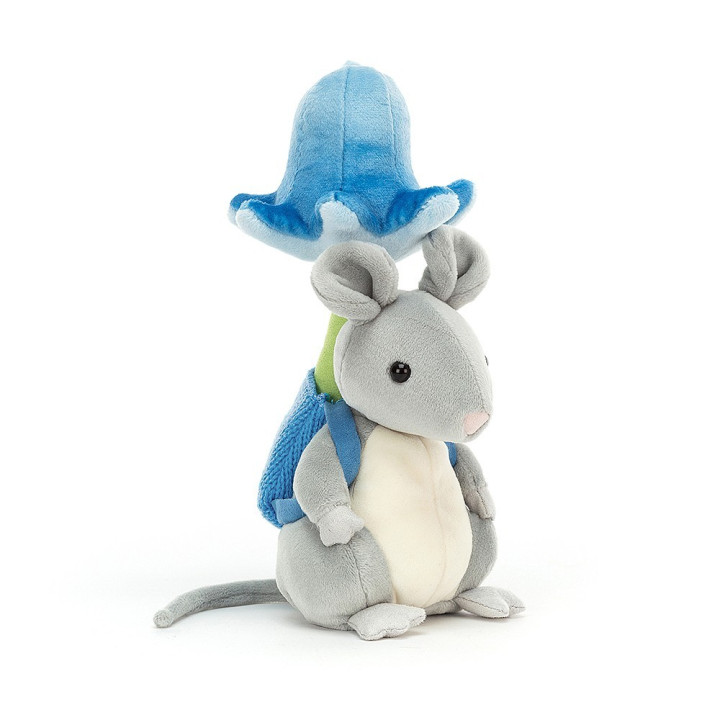 Topino raccoglitore di fiori peluche 22x9cm