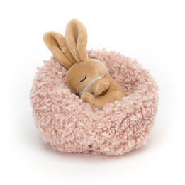 Coniglietto in letargo peluche 12x12cm