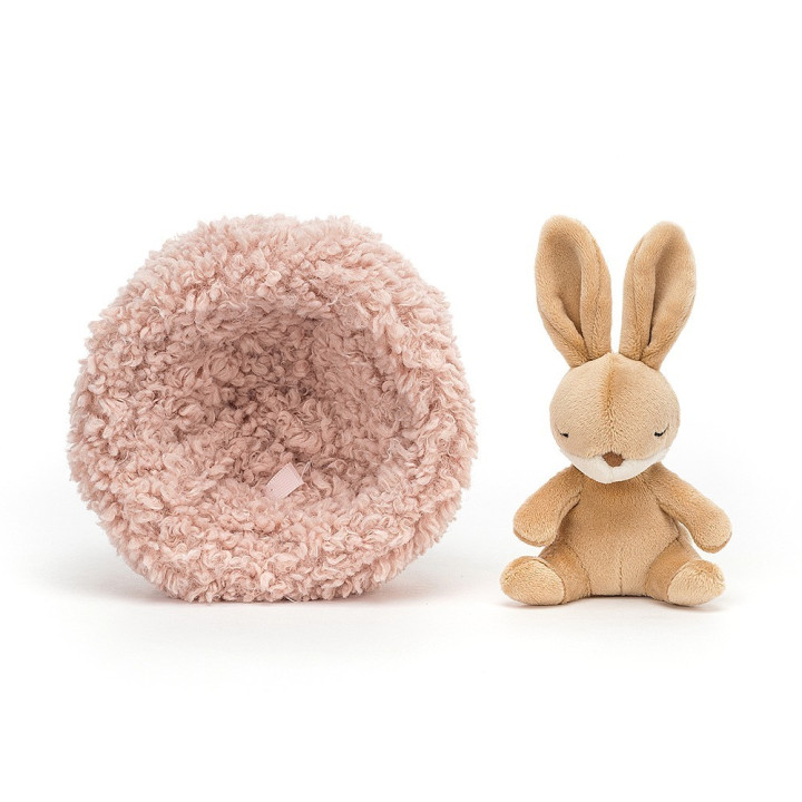 Coniglietto in letargo peluche 12x12cm