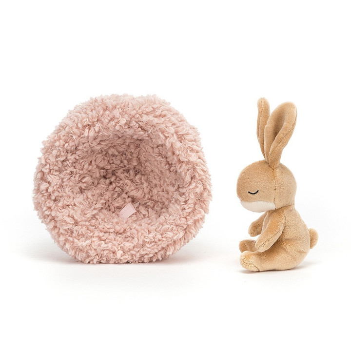 Coniglietto in letargo peluche 12x12cm