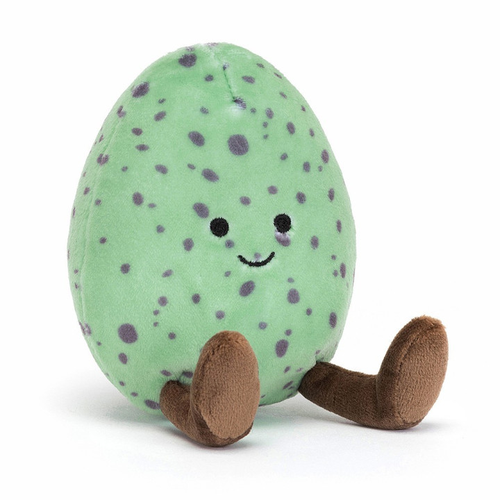 Uovo verde squisito peluche 10x6cm