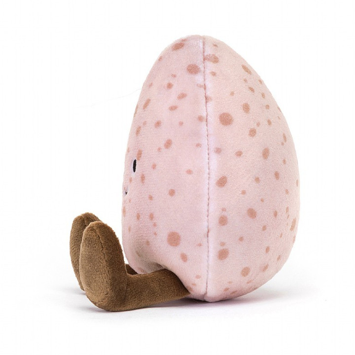 Uovo rosa squisito peluche 10x6cm