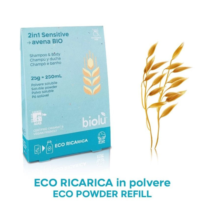 Doccia Shampoo 2in1 avena pelli sensibili Biolù