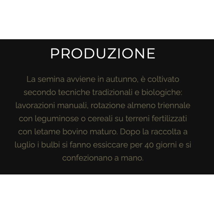 Aglio di Caraglio Slow Food resta 7 teste