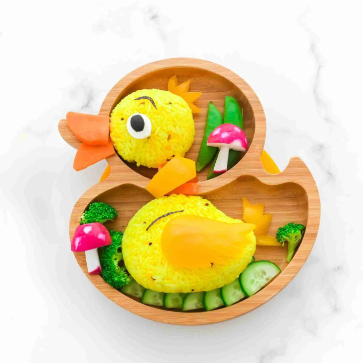 Piatto bimbi in bambù - Papera