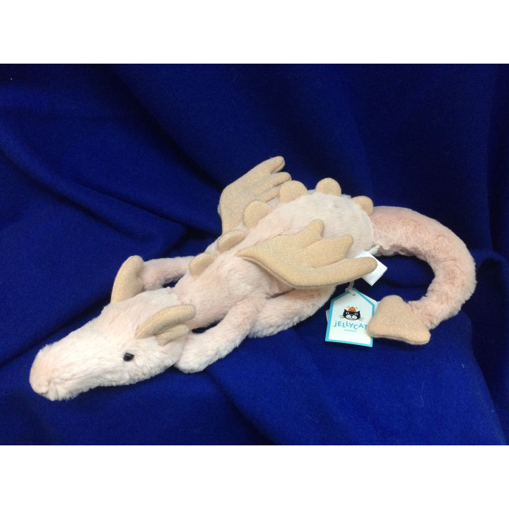 Drago rosa peluches Jellycat 8x8x30cm
