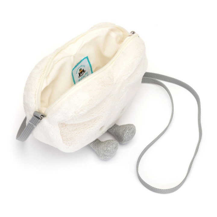 Borsetta Amuseable Cream Heart peluches Jellycat 17x18x5cm