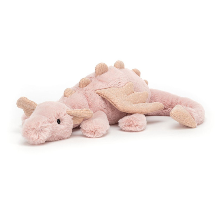 Drago rosa peluches Jellycat 8x8x30cm