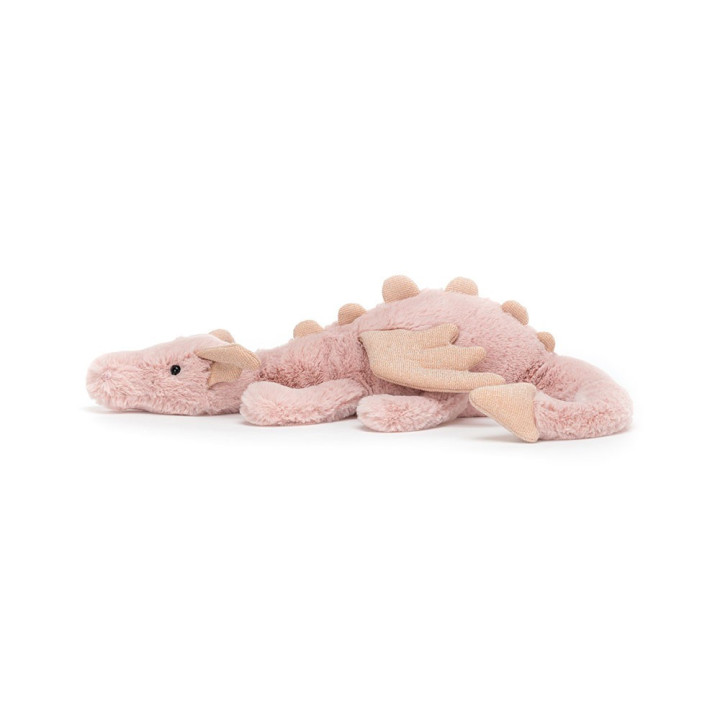 Drago rosa peluches Jellycat 8x8x30cm