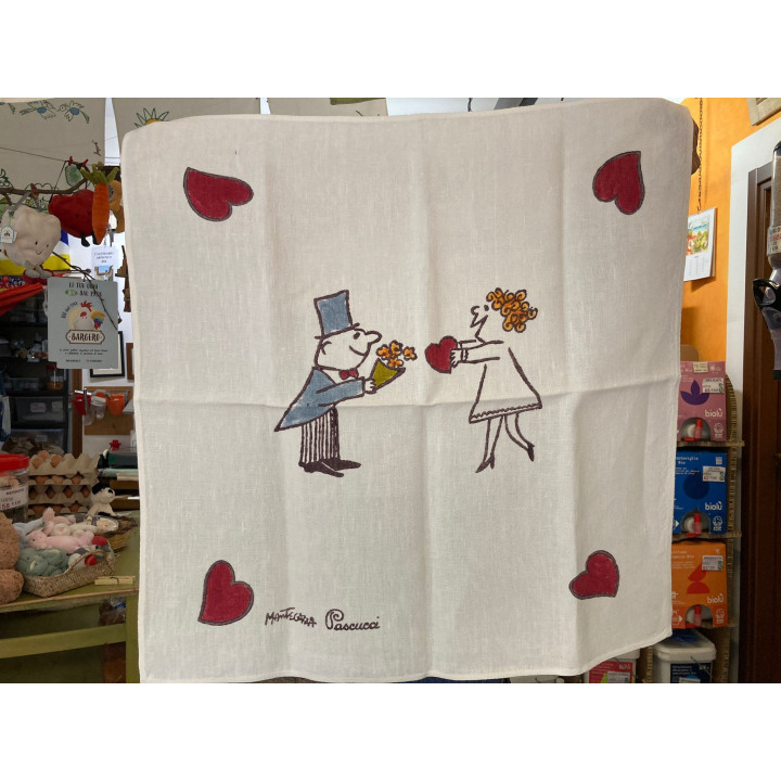 Tovaglietta Canovaccio 100% lino Pesciolini Pascucci 65x65