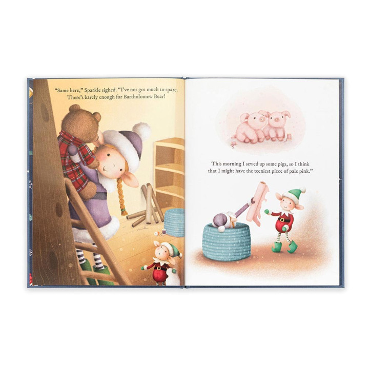 Libro L'elfo Eldo e il coniglietto pasticcione patchwork Jellycat