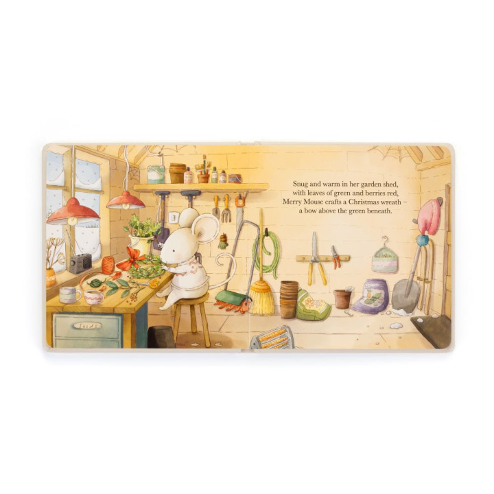 Merry Mouse's Christmas Eve Book And Merry Mouse Peluches Jellycat