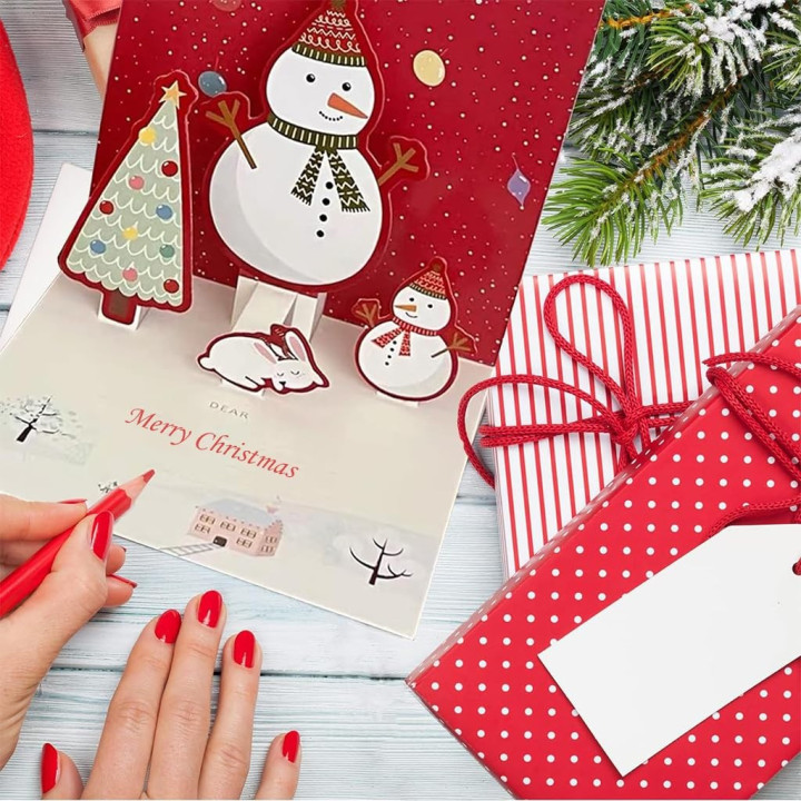 Biglietto d'Auguri Natale 3D - Pupazzo di neve