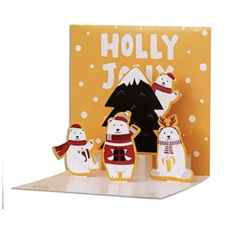 Biglietto d'Auguri Natale 3D - Pupazzo di neve