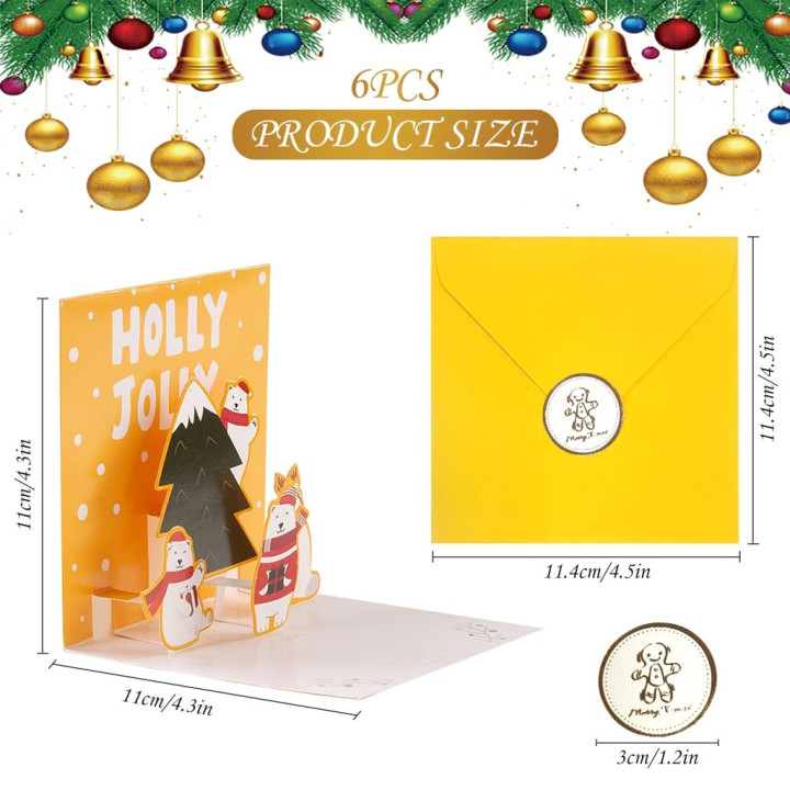 Biglietto d'Auguri Natale 3D - Pupazzo di neve