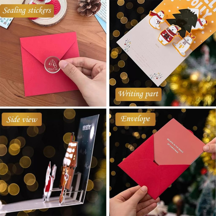 Biglietto d'Auguri Natale 3D - Pupazzo di neve