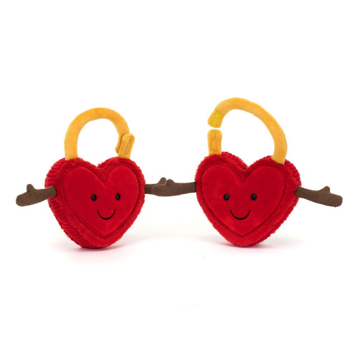 Amuseables Val & Tina Love Locks Peluche Jellycat 15x22x4cm