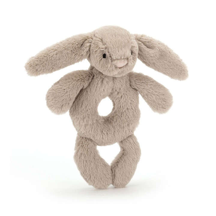 Bashful Beige Bunny Ring Rattle Peluches Jellycat 18x8x2cm