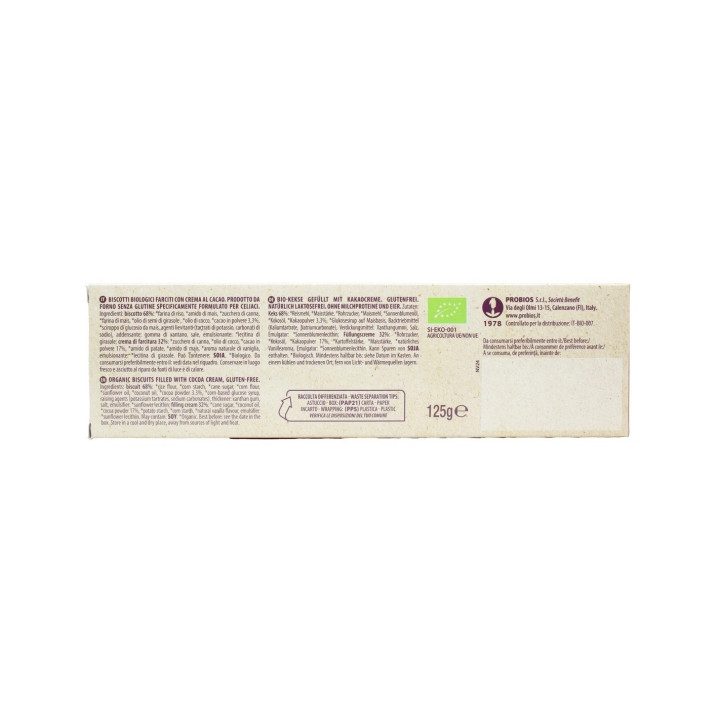 Biscotti Bisfree Ripieni al Cacao 125g